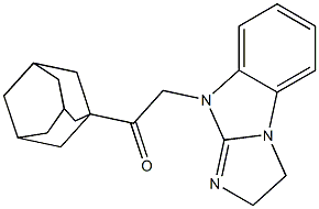 1-(1-adamantyl)-2-(2,3-dihydro-9H-imidazo[1,2-a]benzimidazol-9-yl)ethanone Struktur