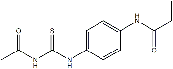 N-(4-{[(acetylamino)carbothioyl]amino}phenyl)propanamide Struktur