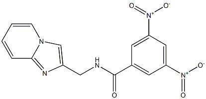 3,5-bisnitro-N-(imidazo[1,2-a]pyridin-2-ylmethyl)benzamide Struktur