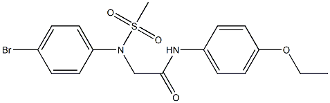 2-[4-bromo(methylsulfonyl)anilino]-N-(4-ethoxyphenyl)acetamide Struktur