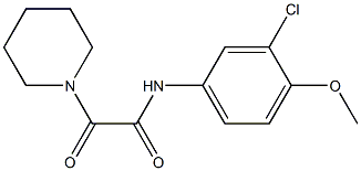 N-(3-chloro-4-methoxyphenyl)-2-oxo-2-(1-piperidinyl)acetamide Struktur