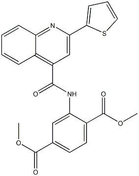 dimethyl 2-{[(2-thien-2-ylquinolin-4-yl)carbonyl]amino}terephthalate Struktur