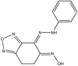 6,7-dihydro-2,1,3-benzoxadiazole-4,5-dione 4-(phenylhydrazone) 5-oxime Struktur