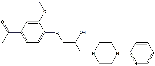 1-(4-{2-hydroxy-3-[4-(2-pyridinyl)-1-piperazinyl]propoxy}-3-methoxyphenyl)ethanone Struktur