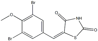 5-(3,5-dibromo-4-methoxybenzylidene)-1,3-thiazolidine-2,4-dione Struktur