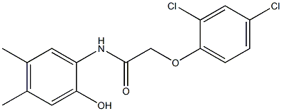 2-(2,4-dichlorophenoxy)-N-(2-hydroxy-4,5-dimethylphenyl)acetamide Struktur