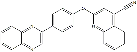 2-[4-(2-quinoxalinyl)phenoxy]-4-quinolinecarbonitrile Struktur