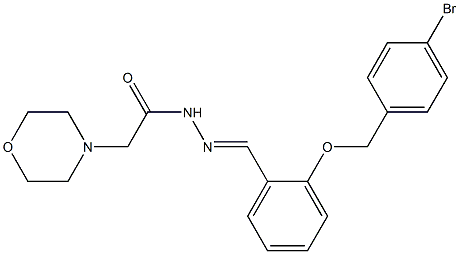 N'-{2-[(4-bromobenzyl)oxy]benzylidene}-2-(4-morpholinyl)acetohydrazide Struktur