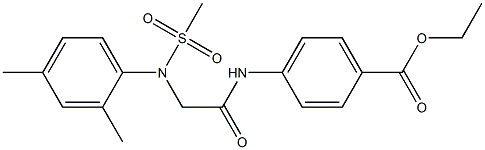 ethyl 4-({[2,4-dimethyl(methylsulfonyl)anilino]acetyl}amino)benzoate Struktur