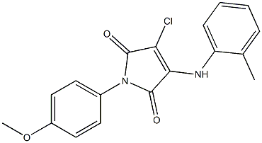 3-chloro-1-(4-methoxyphenyl)-4-(2-toluidino)-1H-pyrrole-2,5-dione Struktur