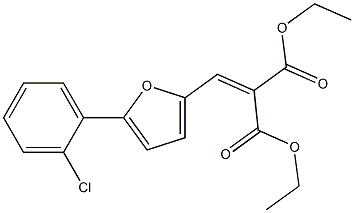 diethyl 2-{[5-(2-chlorophenyl)-2-furyl]methylene}malonate Struktur