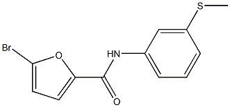 5-bromo-N-[3-(methylsulfanyl)phenyl]-2-furamide Struktur