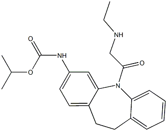 isopropyl 5-[(ethylamino)acetyl]-10,11-dihydro-5H-dibenzo[b,f]azepin-3-ylcarbamate Struktur