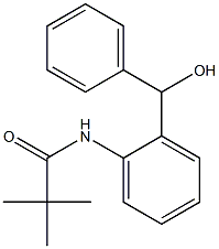 N-{2-[hydroxy(phenyl)methyl]phenyl}-2,2-dimethylpropanamide Struktur