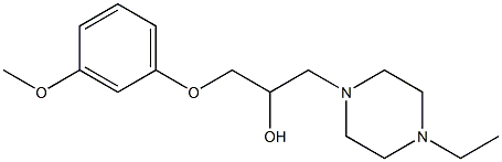 1-(4-ethyl-1-piperazinyl)-3-(3-methoxyphenoxy)-2-propanol Struktur