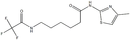 N-(4-methyl-1,3-thiazol-2-yl)-6-[(trifluoroacetyl)amino]hexanamide Struktur