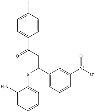 3-[(2-aminophenyl)sulfanyl]-3-{3-nitrophenyl}-1-(4-methylphenyl)-1-propanone Struktur