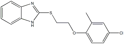 2-{[2-(4-chloro-2-methylphenoxy)ethyl]sulfanyl}-1H-benzimidazole Struktur