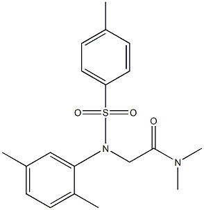 2-{2,5-dimethyl[(4-methylphenyl)sulfonyl]anilino}-N,N-dimethylacetamide Struktur