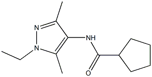 N-(1-ethyl-3,5-dimethyl-1H-pyrazol-4-yl)cyclopentanecarboxamide Struktur