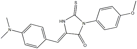 5-[4-(dimethylamino)benzylidene]-3-(4-methoxyphenyl)-2-thioxo-4-imidazolidinone Struktur