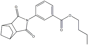 butyl 3-(3,5-dioxo-4-azatricyclo[5.2.1.0~2,6~]dec-4-yl)benzoate Struktur