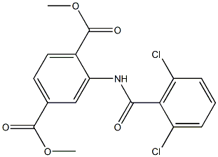 dimethyl 2-[(2,6-dichlorobenzoyl)amino]terephthalate Struktur