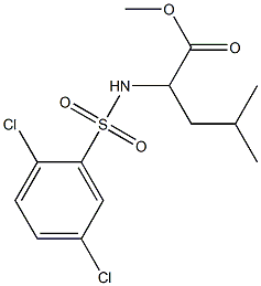 methyl 2-{[(2,5-dichlorophenyl)sulfonyl]amino}-4-methylpentanoate Struktur