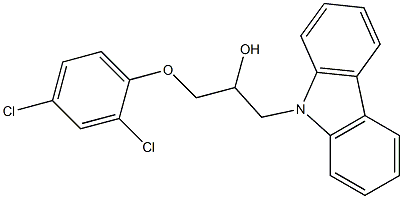 1-(9H-carbazol-9-yl)-3-(2,4-dichlorophenoxy)-2-propanol Struktur