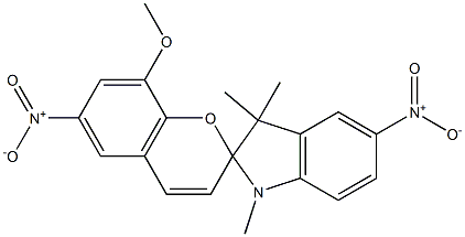 8-methoxy-1',3',3'-trimethyl-5',6-dinitrospiro[2H-chromene-2,2'-indoline] Struktur