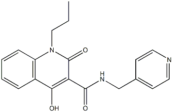 4-hydroxy-2-oxo-1-propyl-N-(pyridin-4-ylmethyl)-1,2-dihydroquinoline-3-carboxamide Struktur