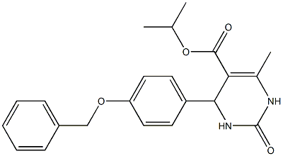 isopropyl 4-[4-(benzyloxy)phenyl]-6-methyl-2-oxo-1,2,3,4-tetrahydro-5-pyrimidinecarboxylate Struktur