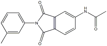 N-[2-(3-methylphenyl)-1,3-dioxo-2,3-dihydro-1H-isoindol-5-yl]acetamide Struktur