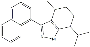 7-isopropyl-4-methyl-3-(1-naphthyl)-4,5,6,7-tetrahydro-1H-indazole Struktur