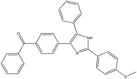 (4-{2-[4-(methylsulfanyl)phenyl]-5-phenyl-1H-imidazol-4-yl}phenyl)(phenyl)methanone Struktur