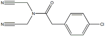 2-(4-chlorophenyl)-N,N-bis(cyanomethyl)acetamide Struktur