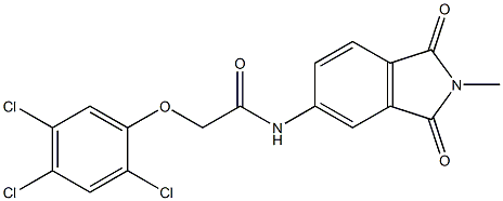 N-(2-methyl-1,3-dioxo-2,3-dihydro-1H-isoindol-5-yl)-2-(2,4,5-trichlorophenoxy)acetamide Struktur