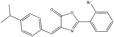 2-(2-bromophenyl)-4-(4-isopropylbenzylidene)-1,3-oxazol-5(4H)-one Struktur