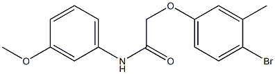 2-[(4-bromo-3-methylphenyl)oxy]-N-[3-(methyloxy)phenyl]acetamide Struktur