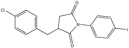 3-(4-chlorobenzyl)-1-(4-iodophenyl)-2,5-pyrrolidinedione Struktur