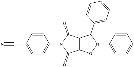 4-(4,6-dioxo-2,3-diphenylhexahydro-5H-pyrrolo[3,4-d]isoxazol-5-yl)benzonitrile Struktur