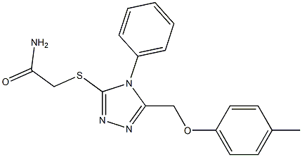 2-({5-[(4-methylphenoxy)methyl]-4-phenyl-4H-1,2,4-triazol-3-yl}sulfanyl)acetamide Struktur