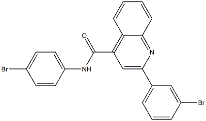 2-(3-bromophenyl)-N-(4-bromophenyl)-4-quinolinecarboxamide Struktur