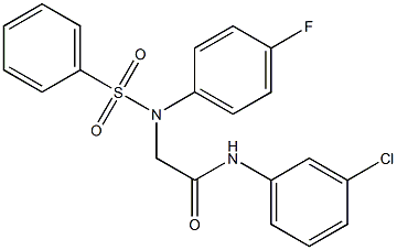 N-(3-chlorophenyl)-2-[(4-fluorophenyl)(phenylsulfonyl)amino]acetamide Struktur