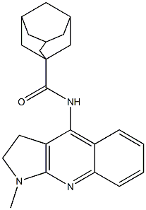 N-(1-methyl-2,3-dihydro-1H-pyrrolo[2,3-b]quinolin-4-yl)-1-adamantanecarboxamide Struktur