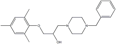 1-(4-benzyl-1-piperazinyl)-3-(mesityloxy)-2-propanol Struktur