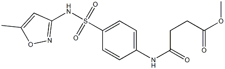 methyl 4-(4-{[(5-methyl-3-isoxazolyl)amino]sulfonyl}anilino)-4-oxobutanoate Struktur