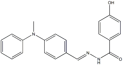 4-hydroxy-N'-[4-(methylanilino)benzylidene]benzohydrazide Struktur