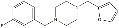 1-(3-fluorobenzyl)-4-(2-furylmethyl)piperazine Struktur