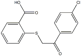 2-{[2-(4-chlorophenyl)-2-oxoethyl]sulfanyl}benzoic acid Struktur